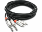 Hosa Kabel Jack 6,3 mm x2 - RCA (Cinch) x2 3,05 m stříbrn...