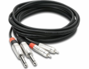 Hosa Kabel Jack 6,3 mm x2 - RCA (Cinch) x2 3,05 m stříbrný (HPR-010X2)