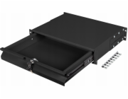 Lanberg SKŘÍŇKA SE ZÁSUVKAMI 19 2U 360MM ČERNÁ (2U/483X360MM NOSNOST AŽ 90 KG, 4BODOVÁ MONTÁŽ)