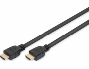 Digitus HDMI Ultra High Speed Anschlusskabel, mit Ethernet, UHD 8K (schwarz, 1 Meter)
