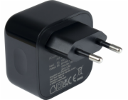 Inter-Tech Ladegerät PD-2036, 2x USB-C Charger (schwarz, ohne Kabel, PD 36 Watt)