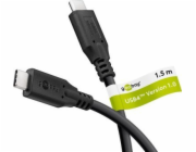 Goobay USB4 Gen 3x2 Kabel, USB-C Stecker > USB-C Stecker, 40Gbit/s (schwarz, 1,5 Meter, PD, Laden mit bis zu 100 Watt)