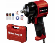 Einhell Druckluft-Schlagschrauber TC-PW 610 Compact (schwarz/rot, Lösemoment 610 Nm, 1/2, inkl. 3 Stecknüsse, Koffer)