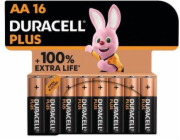 Duracell Plus Alkaline Batterie, Mignon AA LR06 1,5V, Extra Life (16 Stück, AA (LR06))