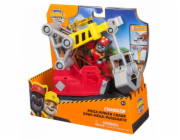 Spinmaster Rubble & Crew - Chargers 2-in-1 Mega Kran (mit abnehmbarer Baggerkralle, Presslufthammer und Charger Hundefigur)