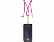 Intenso Handykette und Lade-/Datenkabel Cell Phone Charging Lanyard (neon-pink, 1,65?Meter, USB-C, PD3.0 / QC4.0, Nylon)