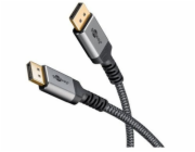 Goobay Plus DisplayPort 2.0/2.1 Kabel, 16K @ 60Hz, 80 Gbit/s (grau, 1 Meter)
