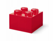 Room Copenhagen LEGO Storage Brick 4 Top Lid Glitter (rot/transparent)