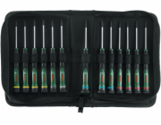 Bosch Powertools Präzisions-Schraubendreher Set, 13 teilig (grün/schwarz)