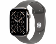 Apple Watch Series 11 (Titan Natur, Titangehäuse, 46 mm, Sportarmband steingrau S/M, Cellular)