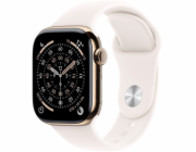 Apple Watch Series 11 (Titan Gold, Titangehäuse, 46 mm, Sportarmband blassrosa M/L, Cellular)