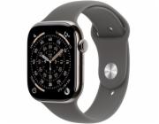 Apple Watch Series 11 (Titan Natur, Titangehäuse, 42 mm, Sportarmband steingrau S/M, Cellular)