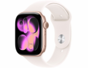 Apple Watch Series 11 (roségold, Aluminium, 46 mm, Sportarmband blassrosa M/L)