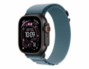 Apple Světle modrý řemínek Alpine pro pouzdro 49 mm - velikost M - černé titanové prvky