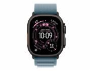 Apple Světle modrý řemínek Alpine pro pouzdro 49 mm - velikost S - černé titanové prvky