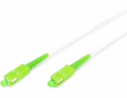 Digitus Glasfaser-Simplex-Patchkabel, stahlarmiert, Singlemode, SC/APC > SC/APC (weiß, 1 Meter)
