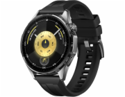 Huawei Watch GT 6 46mm (Atum-B19F) (schwarz, schwarzes Fluorelastomerarmband)
