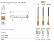 Fanar Závitníky G 3/8 DIN-5156B HSSE TIN 800X