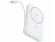 Bezdrátová powerbanka Baseus PicoGo Qi2 10000mAh, 27W, s kabelem USB-C bílá