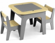 Dětský stůl a židle Milly Mally Olaf Blocks Dark Grey