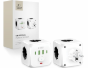 Tech-Protect NAPÁJECÍ ZÁSUVKA PCL3X4, 2 USB A 2 TYPE-C A 3 ZÁSUVKY, BÍLÁ