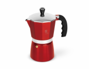 Konvice na espresso 9 šálků Burgundy Metallic Line BH-8583