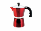 Konvice na espresso 3 šálky Burgundy Metallic Line BH-8544