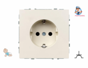 Zásuvka LIREGUS MODERN, se zásuvkou, matná béžová barva
