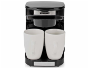 NEDIS Butler kávovar/ na dva šálky/ kapacita 0,25 l/ automatické vypnutí/ černý