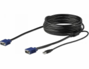 StarTech.com 15 ft. (4.6 m) USB KVM Cable for StarTech.com Rackmount Consoles - VGA and USB KVM Console Cable (RKCONSUV15) - Kabel video / USB - mini-VGA (M) do USB, HD-15 (VGA) (M) - 4.6 m - pro P/N: