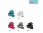 Sada košíků plast malinová červená 3 ks KL-24481