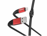 Hama 00201538 Extreme nabíjecí kabel USB-A - Lightning 1,5 m nylon černý/červený