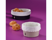 Košík na chleba Grana PU kůže stříbrná šedá 11,0cm 19,0cm KL-12545