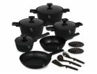 Sada nádobí s titanovým povrchem 15 ks Matte Black Collec...