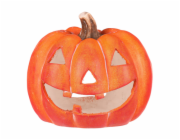 Dekorace Dýně kulatá na svíčku s obličejem