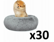 Leobert Plyšová postel S 40cm - světle šedá x 30
