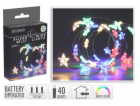 Světla vánoční STAR na drátku 40 LED barevné