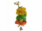 Duvo+ PTAČÍ HRAČKA RAFFIA POMPOMS 24,1x6,4x6,4cm