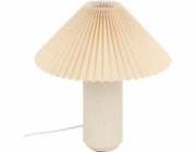 Béžová porcelánová stolní lampa 38 cm