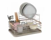 Elitehoff SUŠIČKA NÁDOBÍ S ODKVAČKEM A TÁCEM E-8190 BÉŽOVÁ