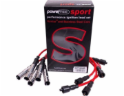 Powertec zapalovací kabely AUDI 80 100 A6 A8 VW PASSAT 2.4 2.6 2.8L 90-00 Červený