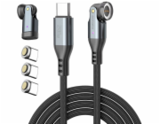 4smarts USB-C 540° magnetický kabel-sada GravityCord 240W 1,8 m
