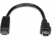 StarTech Adaptér microUSB - miniUSB USB, černý (UUSBMUSBMF6)
