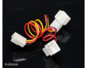 AKASA kabel  rozdvojka napájení 3pin fan na 2x 3pin