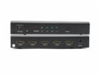 PremiumCord HDMI switch 4:1, kovový, dálkové ovl.