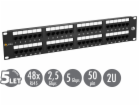 Solarix 19" Patch panel 48 x RJ45 CAT5E UTP 150 MHz černý...