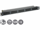 19" ISDN panel Solarix 50 x RJ45 černý 1U SX50-ISDN-BK