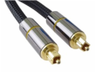 PremiumCord Optický audio kabel Toslink, OD:7mm, Gold-met...