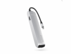 Epico 6v1 Slim Hub 8K s USB-C konektorem - stříbrná