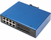 Digitus Průmyslový 8 + 4 10G Uplink Port L3 řízený gigabitový ethernetový přepínač